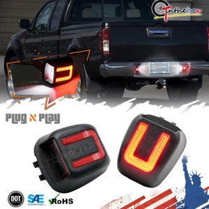 2X Luz LED de matrícula blanca+roja para Nissan Xterra 1994-2004 Frontier 98-04 - Imagen 1 de 12