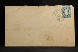 Confederate: Ga, Macon 1860s CSA #12 (Type II, 4 Margins) Cover to Athens - Picture 1 of 2