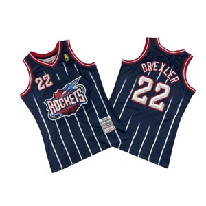 Camiseta de baloncesto #22 Drexler #34 Olajuwon Deportiva Cosida - Imagen 1 de 19