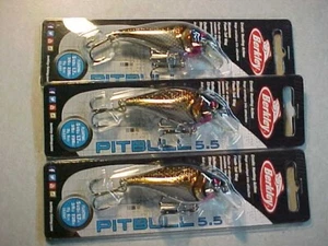 3 NEW BERKLEY PITBULL  5.5  Crankbait 3/8 oz.  RATTLE 2 3/8" FLOATING - Picture 1 of 5