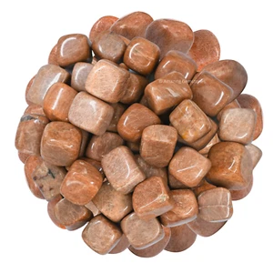 Piedras de luna de melocotón piedras caídas de cristal rocas pulidas - Imagen 1 de 14