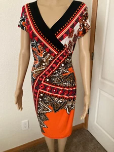 Joseph Ribkoff Kleid - orange/rot/schwarz - Gr. 4 - Bild 1 von 5