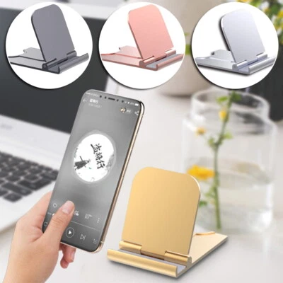 UK Mini Desktop Stand Adjustable Phone Holder for iPhone Samsung Xiaomi Huawei - Image 1 of 4