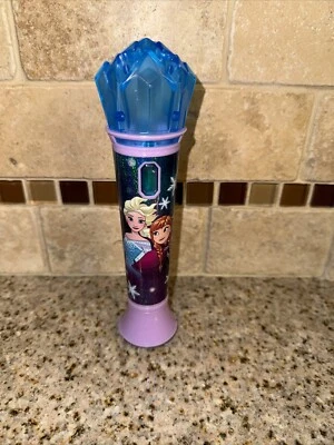Luz de micrófono de mano Disney Frozen Sing Along Elsa Anna FUNCIONA #p13 8" Foto 1 de 4