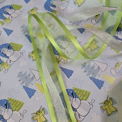 Star Wars Yoda Gift Wrap Kit 25sqft, Wrapping Paper & Ribbon Christmas - Image 1 of 2