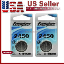 2 x Super Fresh Energizer CR2450 ECR 2450 3v LITHIUM Coin Cell Battery Exp. 2032