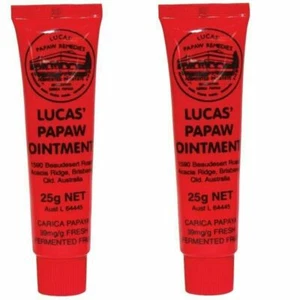 2 x 25g LUCAS' PAPAW OINTMENT Pawpaw Cream Paw Paw Creme Handy Tube Genuine NEW - Picture 1 of 1