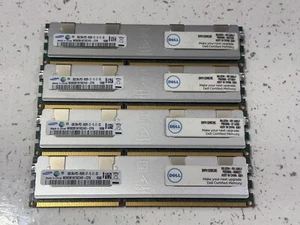 Lot of 4 Samsung 32GB (4x8GB) 2RX4 PC3-8500R Server RAM M393B1K70CHD-CF8 - Picture 1 of 2