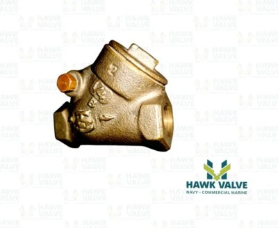 VÁLVULA DE RETENCIÓN OSCILANTE 1/4" BRONCE 300/600 FNPT PATRÓN EN Y WALWORTH Foto 1 de 4