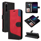 Black Splicing Mixed Color Leather Wallet Case Strap For Google Lg Moto Sony