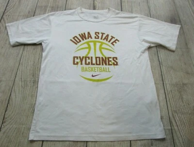BONITA Camisa Blanca Nike Team Fit Seca Iowa State Cyclones Baloncesto Para Hombre Pequeña Foto 1 de 4
