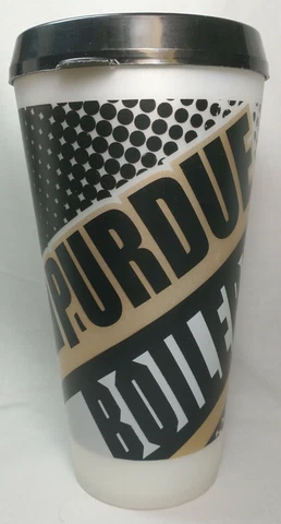 Purdue Boilermakers Plastic Souvenir Tumbler With Lid 20+ Oz Cover