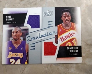 2008 Upper Deck Emulation Dual Relic Kobe Bryant Dominique Wilkins Game Jersey - Picture 1 of 3