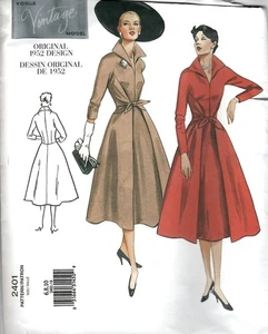 Vogue Schnittmuster #2401 - Original 1952 Design Kleid - Bild 1 von 2