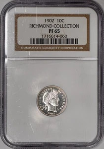 1902 Proof Barber Dime 10c NGC PF 65 ( PR65) - Clean Proof! - Picture 1 of 5