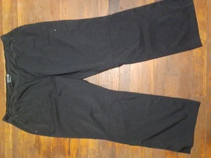 Purple Label YOGA By Healing Hands Scrub Pants Women 3X Black - Picture 1 of 4