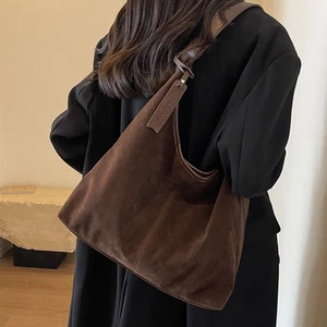 Bolso de Gamuza Bolso de Gamuza Marrón Gamuza Shouder Monedero Trabajo Otoño Estética - Imagen 1 de 7