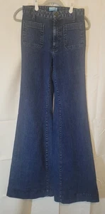 SHOW ME YOUR MUMU Blue Large Flare Bell Jeans Size 27 Small - Bild 1 von 16