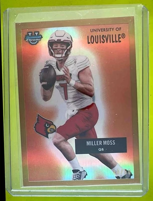 2025 Bowman Chrome University Miller Moss 1955 Gold Refractor 49/50 Cardinals - Image 1 of 4