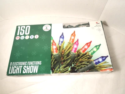 Christmas Light String 8 Functions [VIDEO] Multi Color 150 Bulbs In/Outdoor - Image 1 of 4