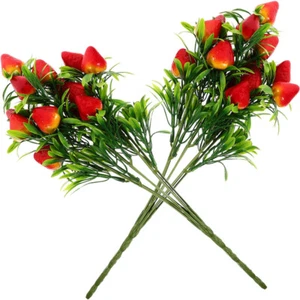 2 Piezas Planta Artificial Simulada Fresa Centro Comercial Decoración Boda - Imagen 1 de 12