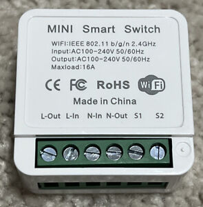 DIY Mini Smart WiFi Relay Switch,Smart Life/Tuya App Works With Alexa & Google