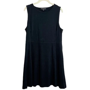 Banana Republic Factory Womens Dress Petite Large Black Sleeveless Fit and Flare - Picture 1 of 6