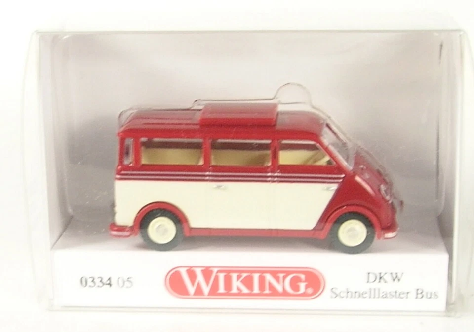 DKW Schnelllaster Bus (Rosso Rubino/Avorio) 1955-1962 1:87 WIKING - Immagine 1 di 1