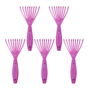 5 pezzi pulitore pettine manico spazzola per animali domestici pinzette plastica capelli ricci pettine pulizia - Foto 1 di 12