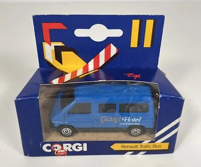 Corgi Juniors J55 Renault Trafic Courtesy Bus Grand Hotel Van In Blister Box - Image 1 of 4