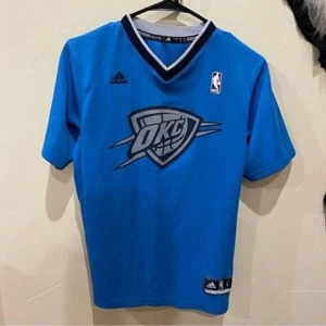 Adidas OKC Thunder Jersey Youth Large Blue Westbrook 0 NBA Basketball - Picture 1 of 5