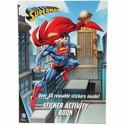 Superman Wiederverwendbar Sticker Activity Buch Offiziell DC Comics Färbung Pack - Bild 1 von 2