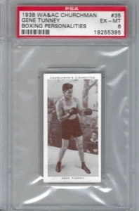 1938 Churchman Boxing Personalities card #35 Gene Tunney graded PSA 6 - Picture 1 of 2