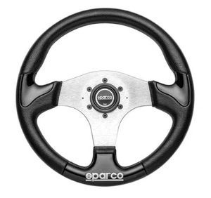 Volante Sparco P222 345mm Nero/Argento Poliuretano Fast Road Performance - Foto 1 di 19
