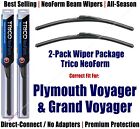 2pk Super-Premium NeoForm Wipers fit 1989-1990 Plymouth Grand Voyager 16180x2