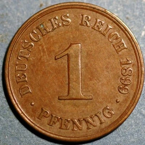 Germany 1 Pfennig 1899 A Wilhelm II KM# 10 - Picture 1 of 2