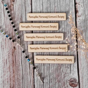 Wooden Sign Embellishments Craft Tabliczka Rękodzieło Pamiątka Komunii Świętej - Picture 1 of 2