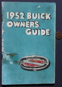 Buick Motor Cars 1952 guía del propietario/folleto manual - Flint Michigan vintage---- - Imagen 1 de 1
