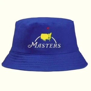 Bucket Hat Reversible Masters Golf Cotton Twill Sun Protect Blue Adult One Size - Picture 1 of 11