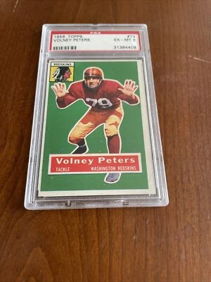 1956 Topps Football Volney Peters SP #73 PSA 6 REDSKINS COMPLETE PSA SET BREAK - Image 1 of 4