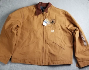 NWT Carhartt J001 USA Detroit Jacket 3XLT Blanket-Lined Duck Park & Rec Oregon - Picture 1 of 12