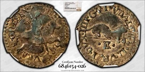 Italian States (1538-1574) Armellino, Urbino-Guidobaldo II - NGC AU Detail - Picture 1 of 3