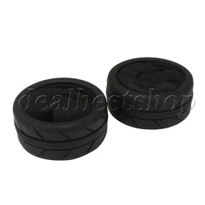 4pcs RC 1:10 Arrows Pattern Rubber Black Tire Tyre Fit for On Road Car 65mm OD - Picture 1 of 9