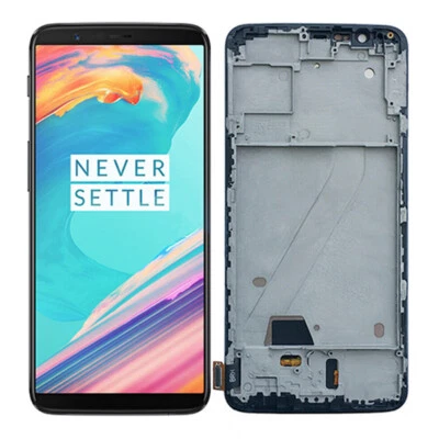 AAA TFT LCD Display+Touch Screen W/Frame Assembly For Oneplus 1+5T A5010 Black - Image 1 of 3