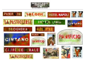 1/32 - 1/35 SCALE WW2 ITALAIN SHOP SIGNS DIORAMA MODEL ACTIONFIGUR - Bild 1 von 1