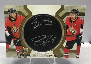 2019-20 Trilogy - Dual Signature Pucks Mark Stone / Bobby Ryan Senators - Auto - Bild 1 von 2