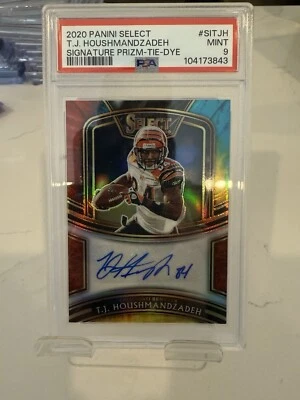 2020 Panini Select TJ Houshmandzadeh Tie Dye Prizm Auto #/15 PSA 9 - Image 1 of 3