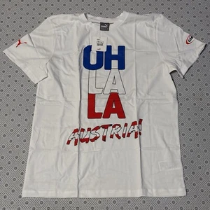 T-shirt Puma UH LA LA Austria manica corta puro cotone bianca taglia UK XL - Foto 1 di 19