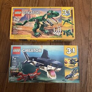 LEGO SET Creator Mighty Dinosaurs / Deep Sea  Creatures 31058 / 31088 Dino Shark