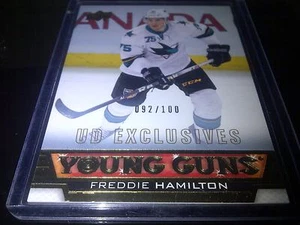 13 14 YOUNG GUNS EXCLUSIVES /100 458 FREDDIE HAMILTON RC MINT SHARKS - Picture 1 of 1